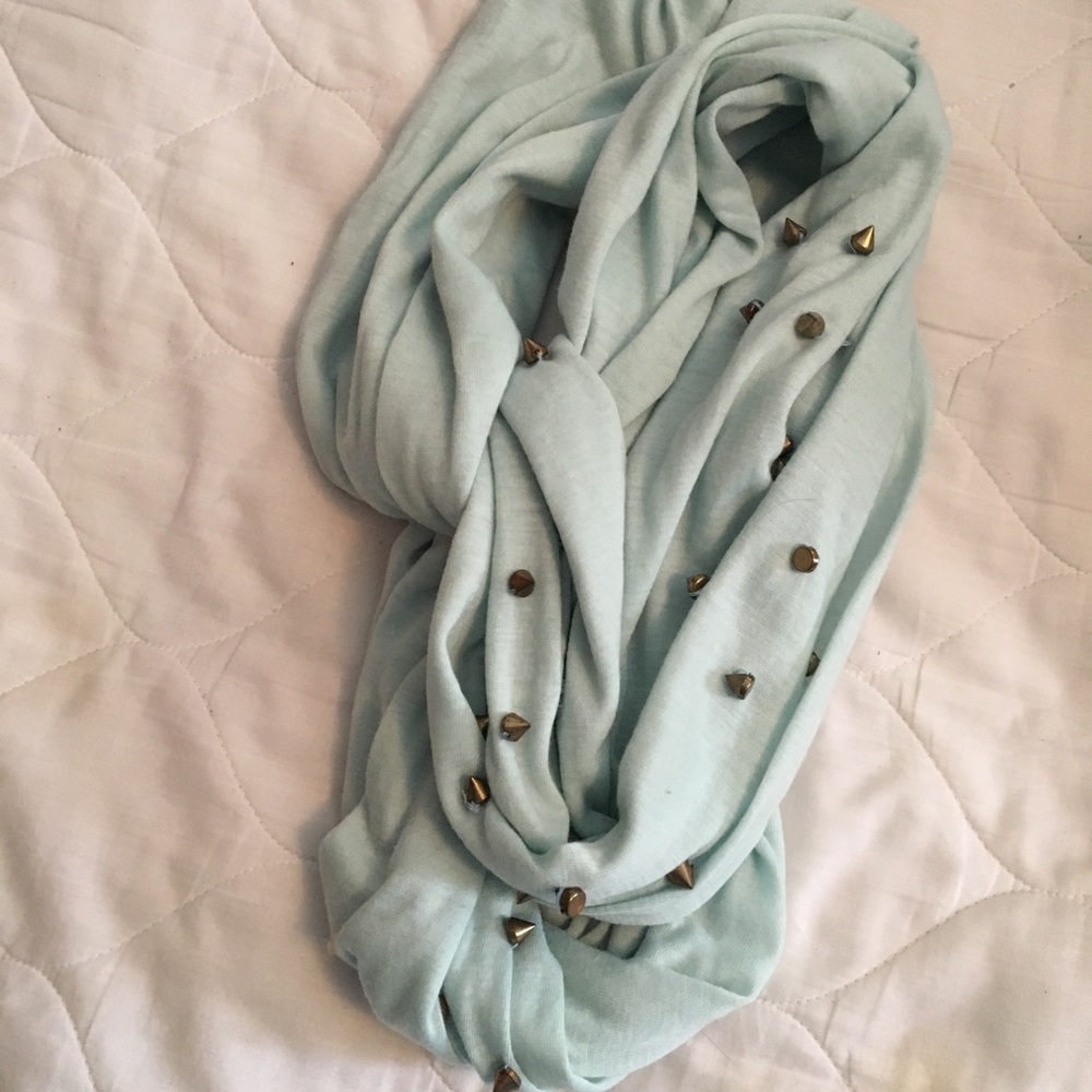 Infinity Scarf with Gold Studs